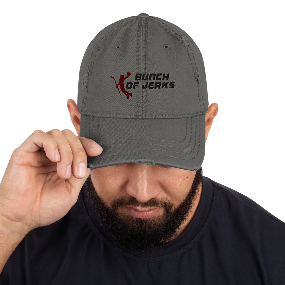 Bunch of Jerks Hat Distressed Dad Hat for Canes Hockey Fans