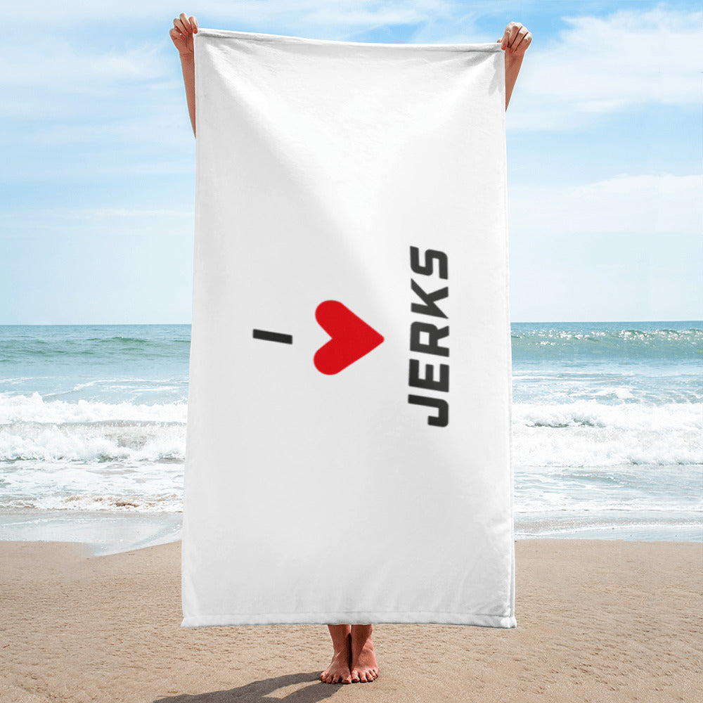 I Love Jerks Beach Towel