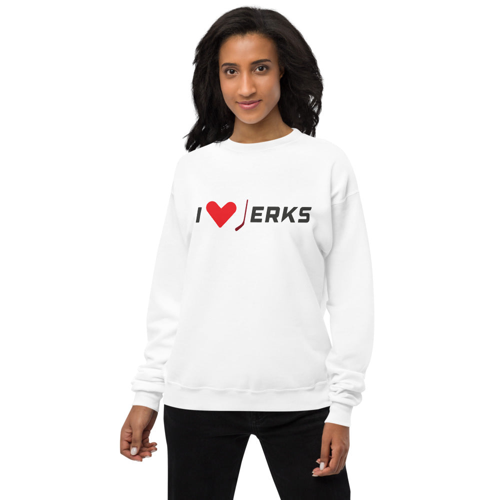 I Love Jerks Hockey Fan Unisex fleece sweatshirt
