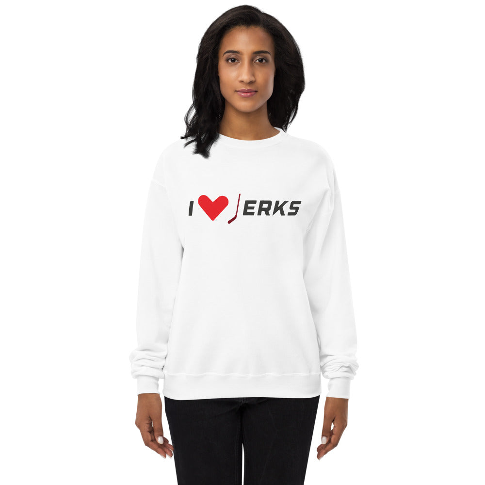 I Love Jerks Hockey Fan Unisex fleece sweatshirt
