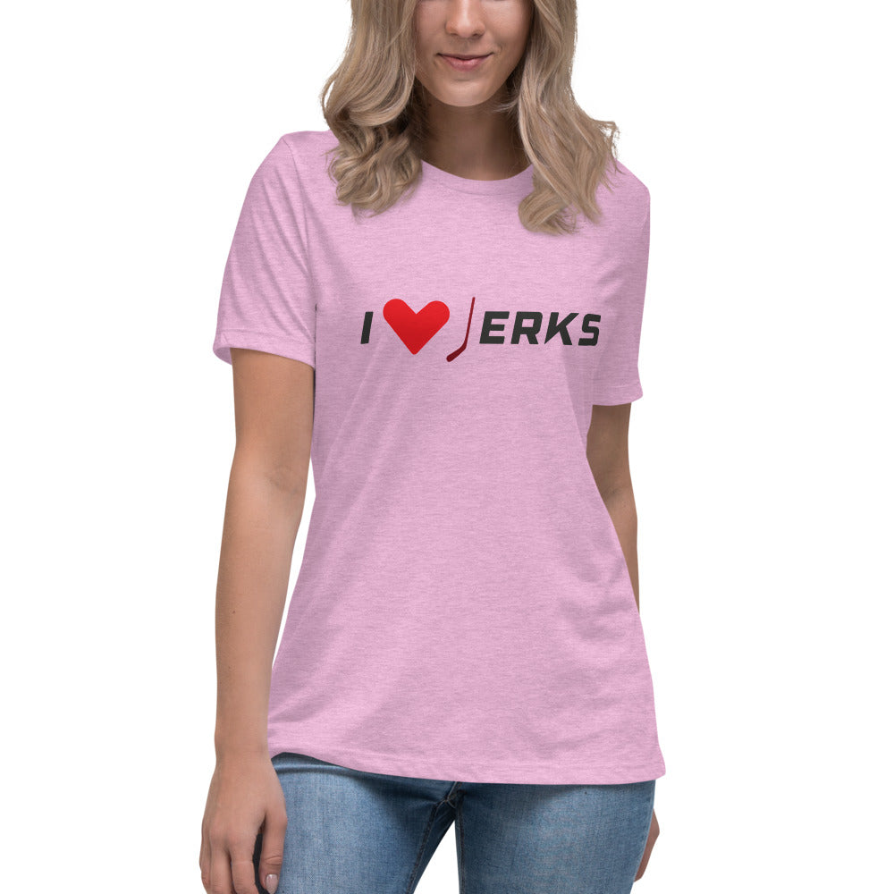 I Heart Jerks Hockey Fan Women's Relaxed T-Shirt