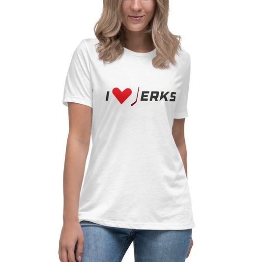 I Heart Jerks Hockey Fan Women's Relaxed T-Shirt